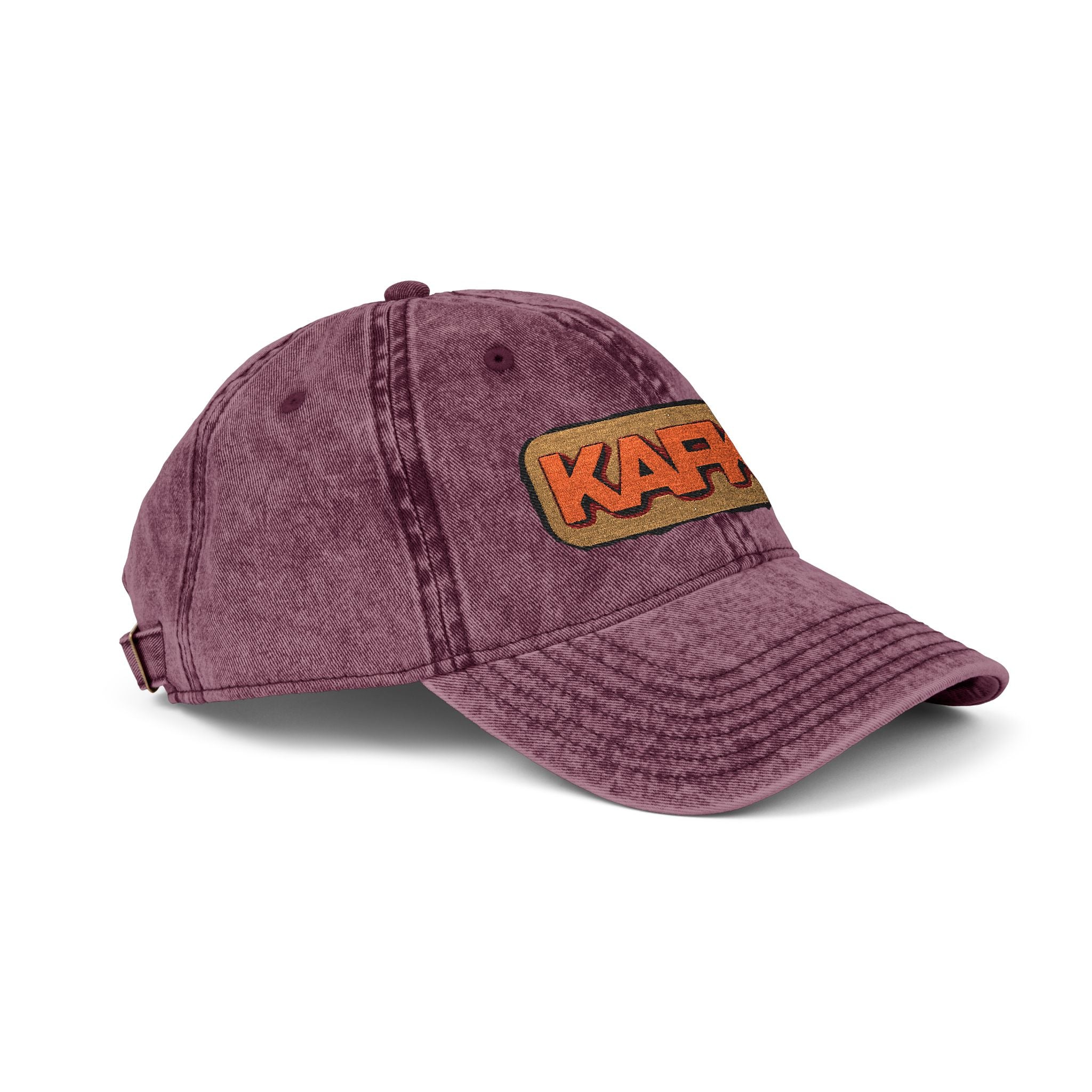 Vintage Embroidered Kafka Baseball Cap — Distressed Grey Retro Hat